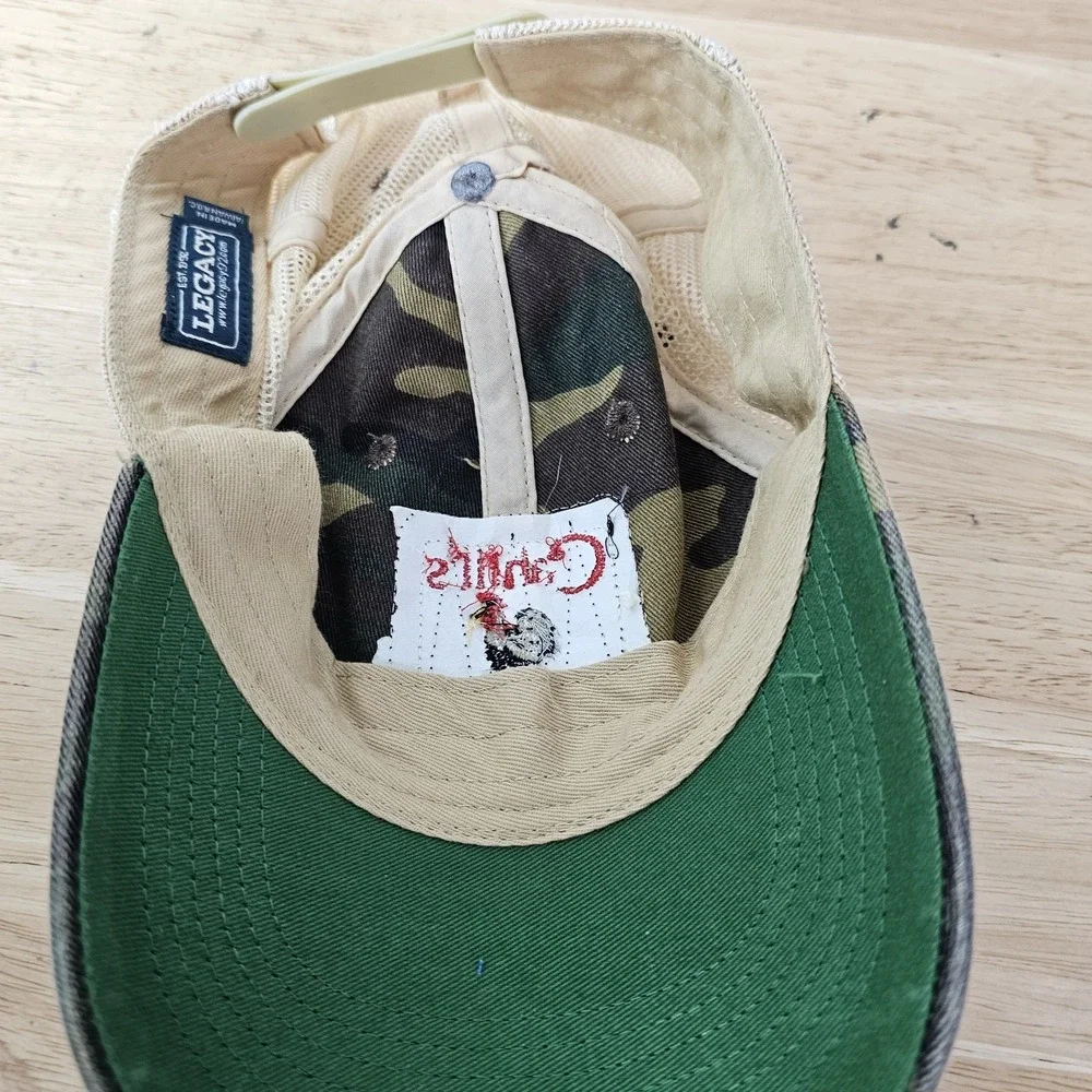 Cahills Lowcountry Hat Baseball Cap Camo Green Bluffton SC‎ Rooster Farm Casual